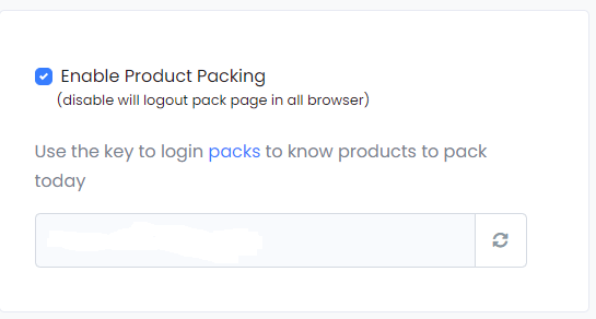Enable product packing